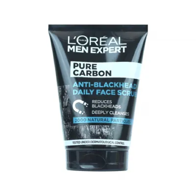 LOreal Men Expert পিওর চারকোল অ্যান্টি-ব্ল্যাকহেড ডেইলি ফেস স্ক্রাব 100ml