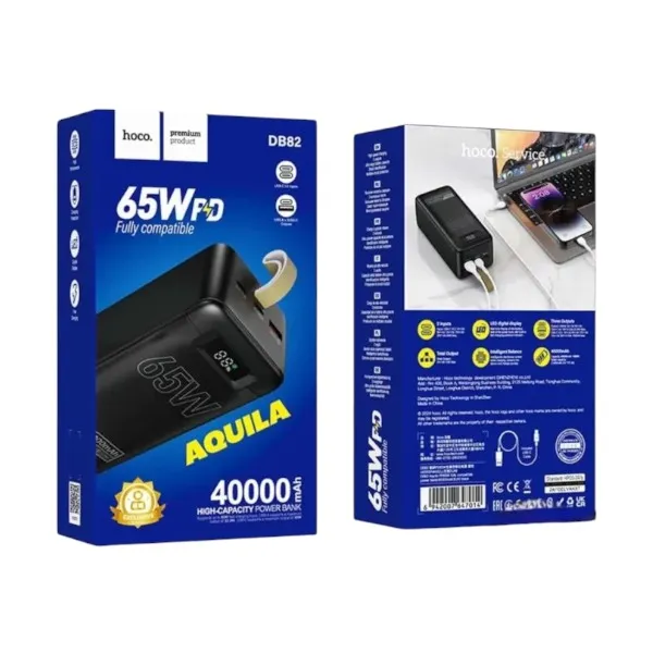 Hoco DB82 পাওয়ার ব্যাংক 40,000mAh 65W
