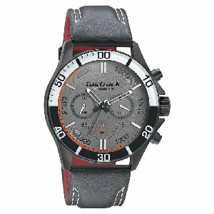 Fastrack NS3072NL01 Hitlist Quartz Chronograph Grey Dial Leather Strap Watch