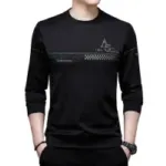 Men's Full Sleeve Mesh T-Shirt, Mixed Cotton, Sizes M to XL