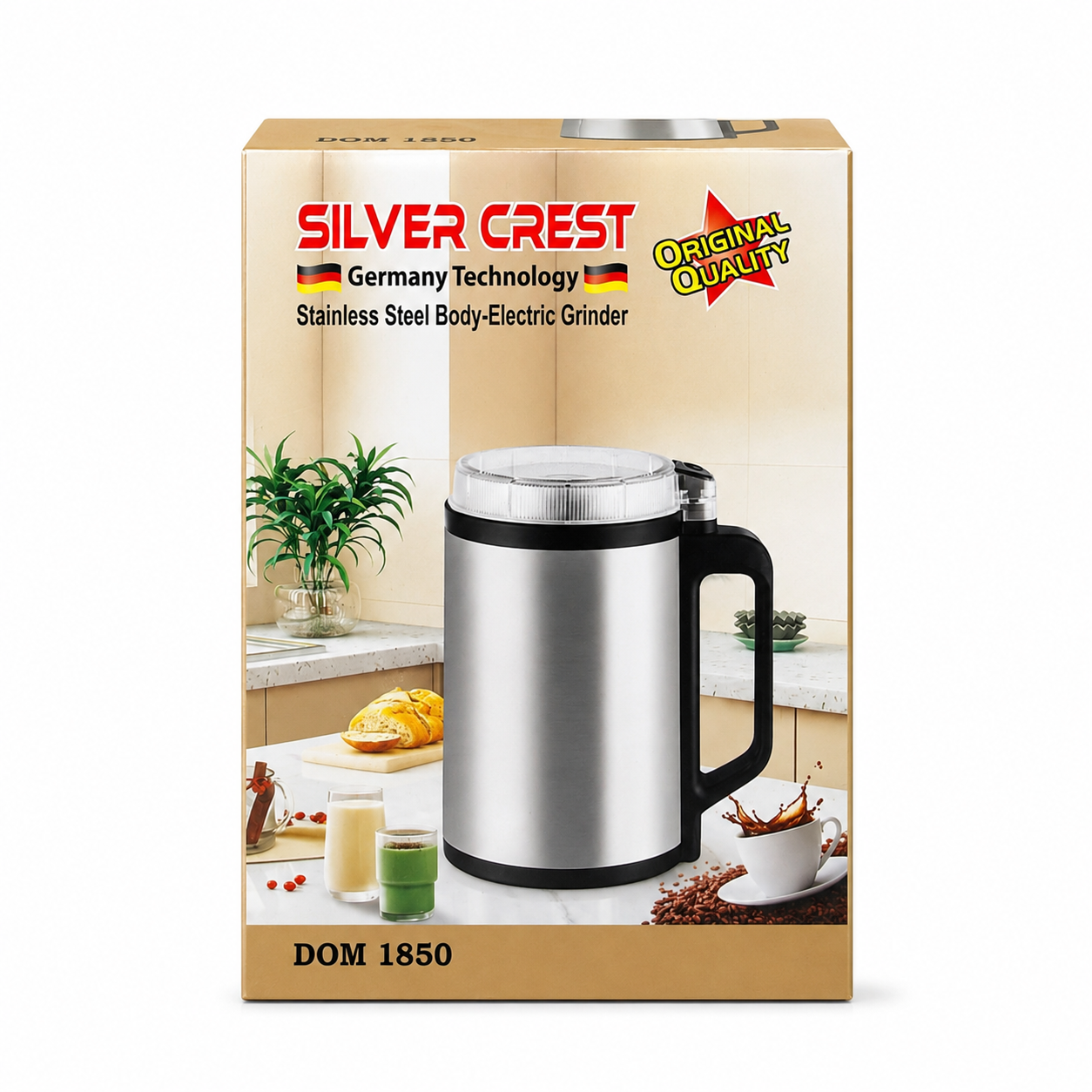 Silver Crest RAK-001 ইলেকট্রিক গ্রাইন্ডার 1200W-1500W – মসলা, কফি বিন ও শুকনো শস্যের জন্য