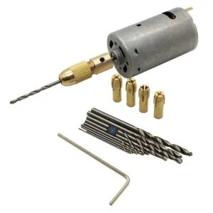 DC12 Volt ড্রিল মোটর - চাক ও বিট প্যাকেজ