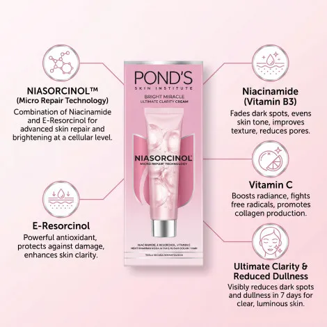 Pond's Bright Miracle Niasorcinol আল্টিমেট ক্ল্যারিটি ফেস ক্রিম 40 গ্রাম