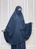 Viscose Cotton Niqab Hijab, Front 45 Inch and Gher 150 Inch