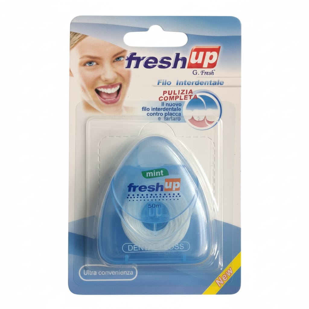 Fresh Up ডেন্টাল ফ্লস মিন্ট ফ্লেভার 50 মিটার (ফ্যাক্টরি সিলড)