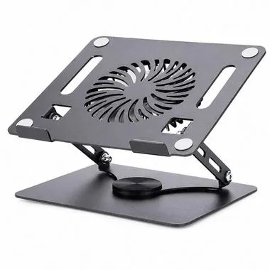 YL-910 Aluminum Laptop Stand With One Big Fan Adjustable 360 Degree Rotating.. Laptop Stand Desk Notebook Holder