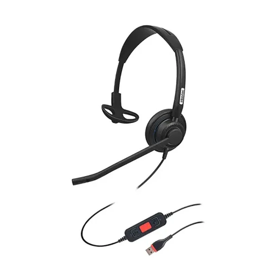 Inbertec UB815M Wired USB & USB-C Noise Cancelling Mono Headset