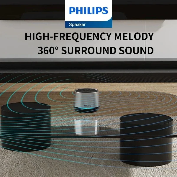 Philips TAS1009 Mini Bluetooth Speaker- Compact & Powerful Sound