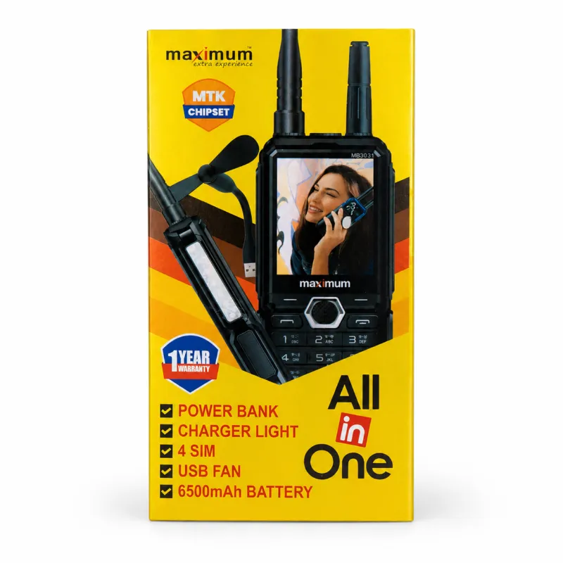 Maximum MB3031 ফোর সিম মোবাইল ফোন, ডুয়াল অ্যান্টেনা ও 6500mAh ব্যাটারি