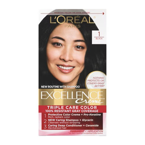 L'Oreal Excellence হেয়ার কালার, শেড 1 Black