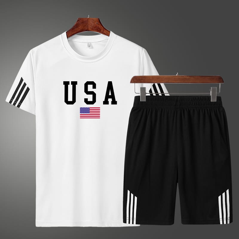 Men's Mesh Fabric Half Pant and T-Shirt Set, 160 GSM, 6 Colours