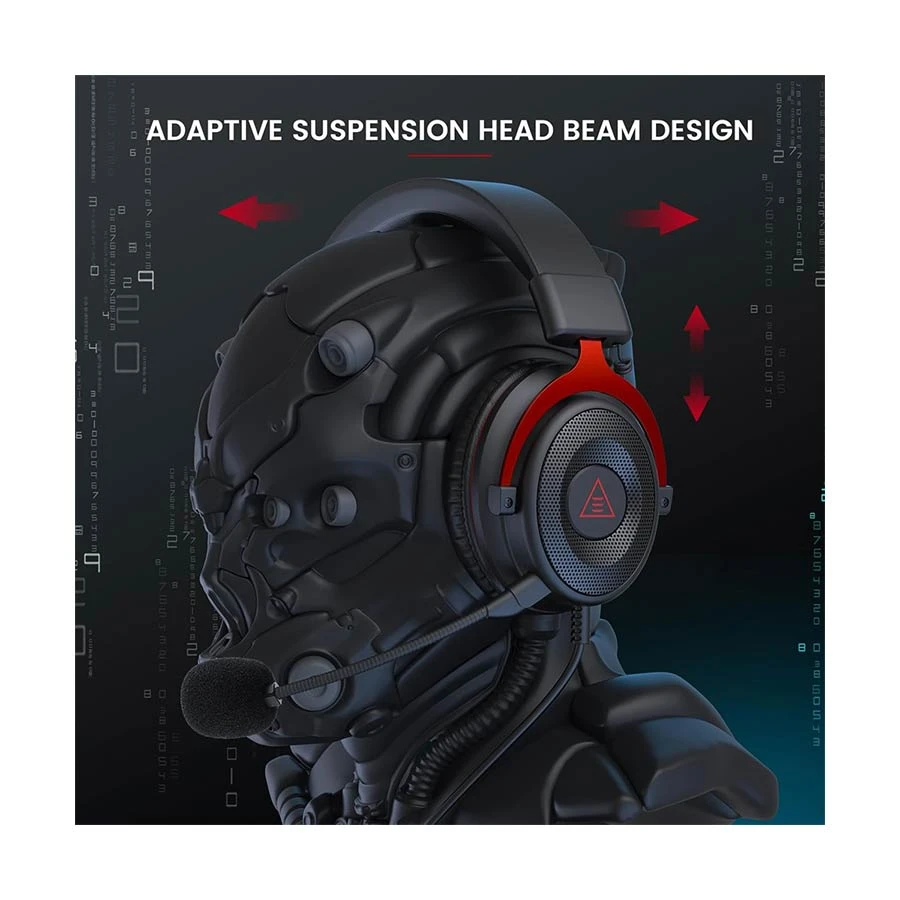 EKSA E900 Red Wired Over-Ear Gaming Headphone