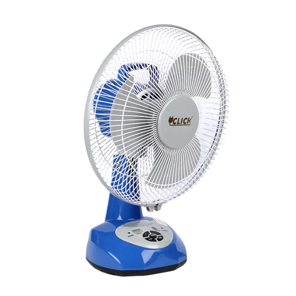 Click রিচার্জেবল টেবিল ফ্যান 12'' নীল – USB চার্জারসহ