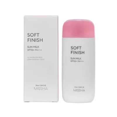 Missha All Around Safe Block সফট ফিনিশ সান মিল্ক SPF50+ PA+++ 70ml