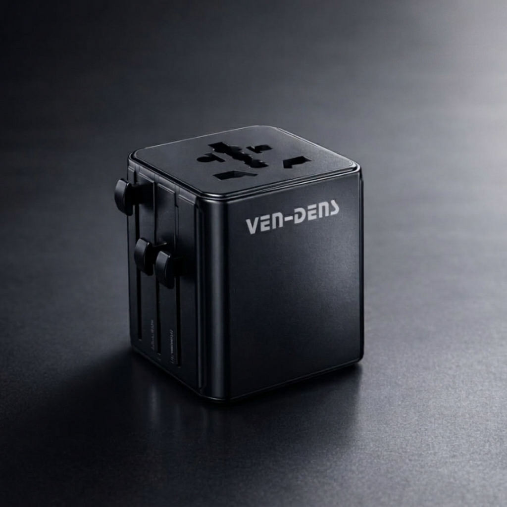 VEN-DENS 4 ইন 1 ট্রাভেল অ্যাডাপ্টার ও ফাস্ট চার্জার 2500W, EU/AU/UK/US