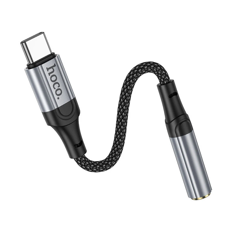 Hoco LS36 Type-C Male to 3.5mm Female Audio Converter Black & Gray