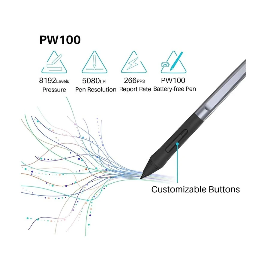 Huion HS64 Black Drawing Graphics Tablet