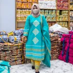 এমব্রয়ডারি করা কটন থ্রি-পিস – বডি সাইজ 36-46