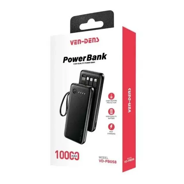 VEN-DENS 10000mAh পাওয়ার ব্যাংক (মডেল: VD-PB058)