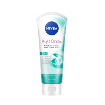 Nivea Bright Oil Clear 5 ইন 1 মাইক্রো বাবলস ডিপ ক্লিন ফোম 100ml