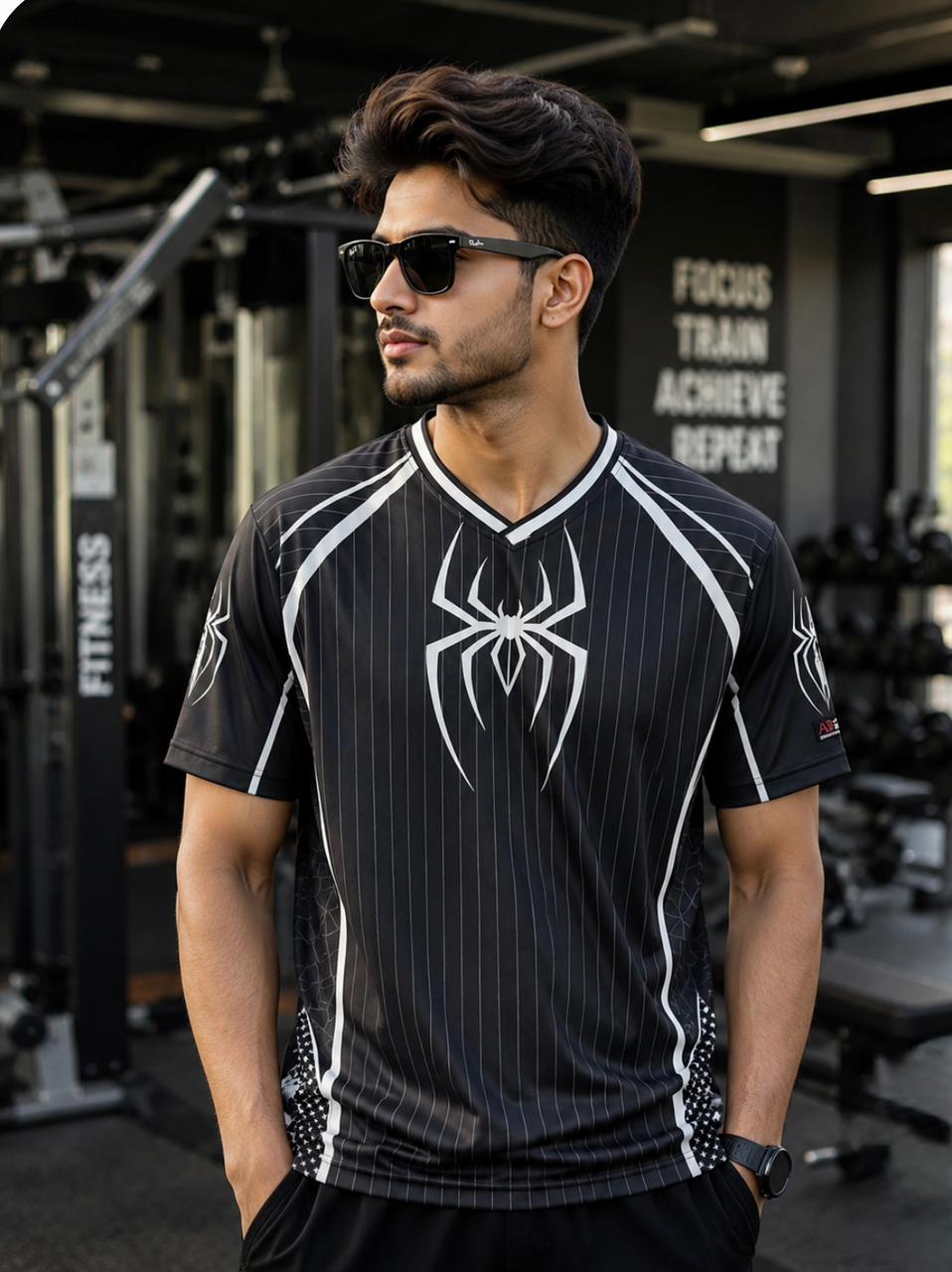 Men's Semi Drop Shoulder Mesh T-Shirt, Full Body Sublimation Print