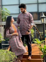 ম্যাচিং কাপল ড্রেস, ছেলেদের শার্ট ও মেয়েদের কামিজ-পায়জামা