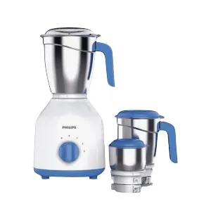 PHILIPS মিক্সার গ্রাইন্ডার 3 জারসহ, 600 ওয়াট HL7555/00 (Celestial Blue / Bright White) PH-1016-MG