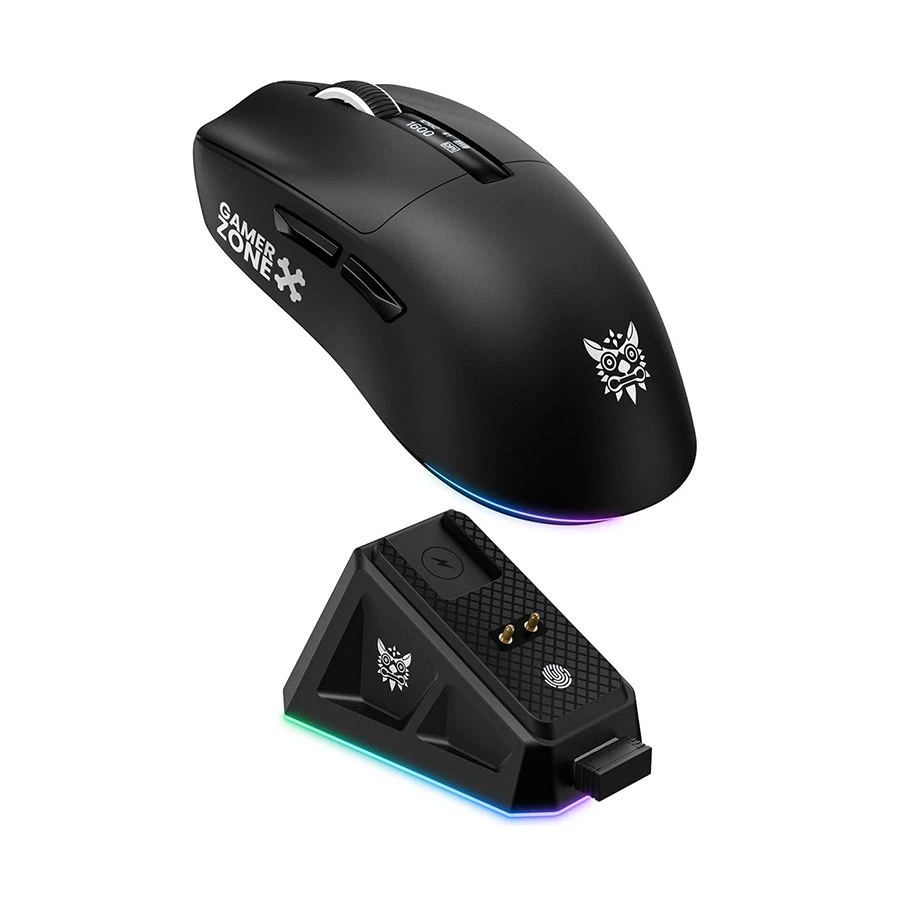 Onikuma DM07 RGB Tri-Mode Gaming Mouse with Magnetic Charging Dock