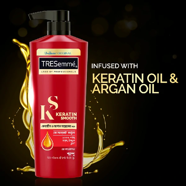 Tresemme শ্যাম্পু কেরাটিন স্মুথ (580ml)