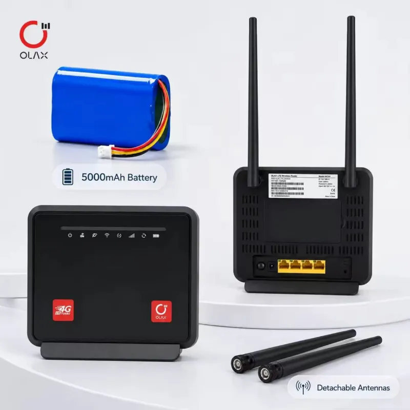 OLAX MC60 300Mbps Wi-Fi LTE টার্বো রাউটার (সিম সাপোর্টেড), 5000mAh ব্যাটারি