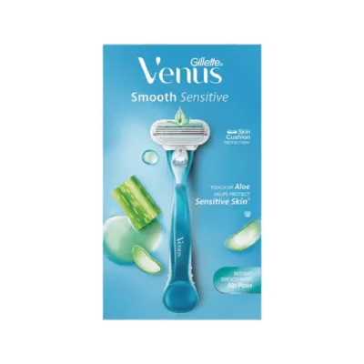 Gillette Venus Smooth Sensitive মেয়েদের হেয়ার রিমুভাল রেজর (With Aloe)