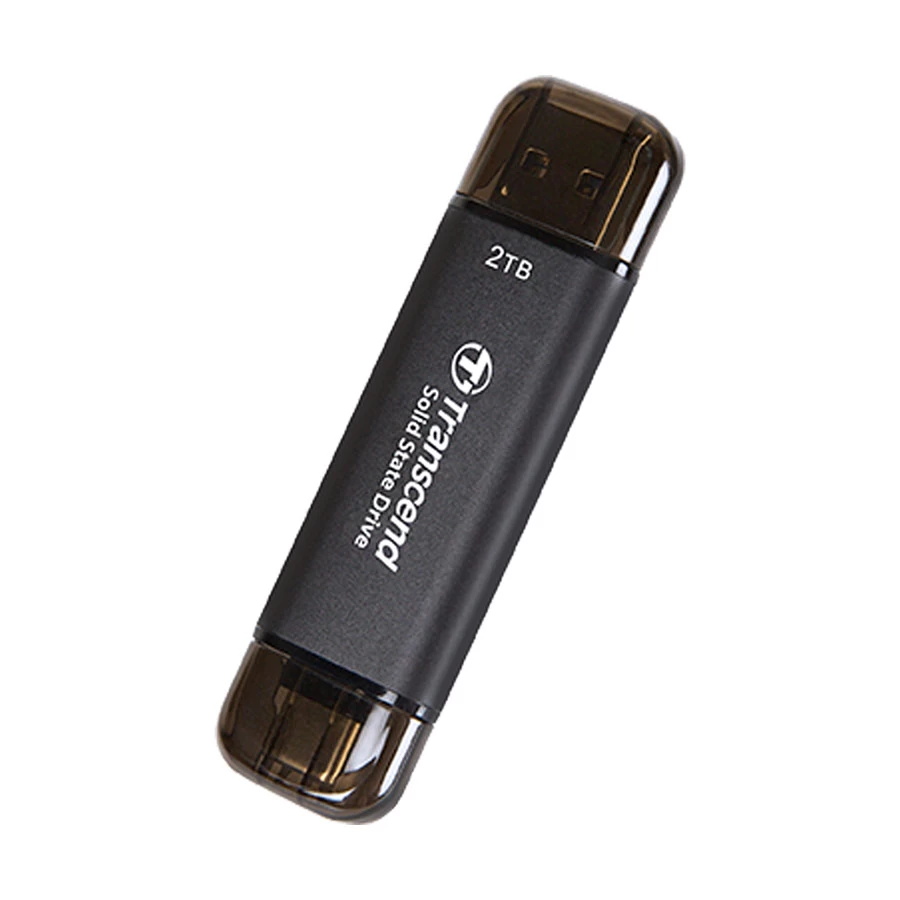 Transcend ESD310 2TB USB Type-A & Type-C OTG Black Portable SSD