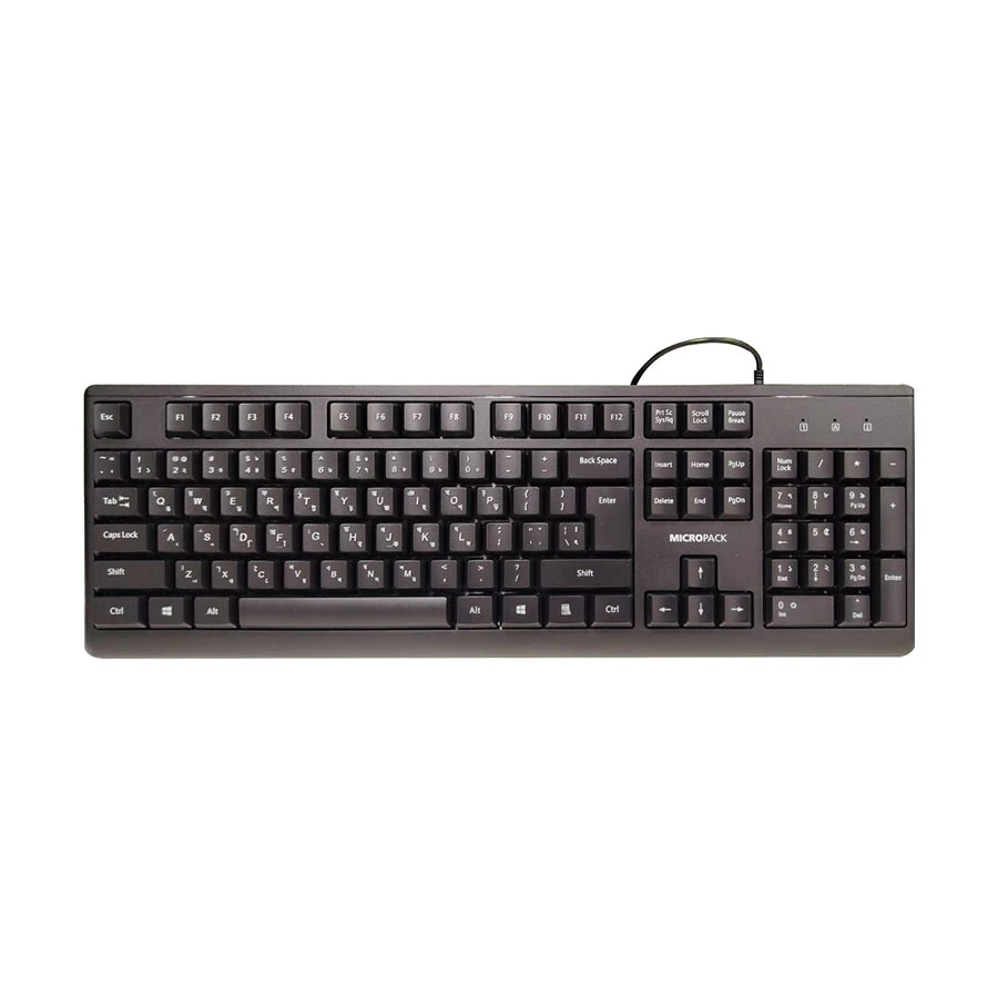 Micropack KM-2005 Wired Keyboard & Mouse Combo with Bangla Black