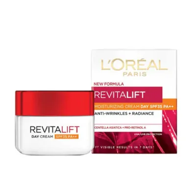 L'Oreal Revitalift Anti Wrinkle + Radiance ময়েশ্চারাইজিং ডে ক্রিম SPF35 PA++ 50ml