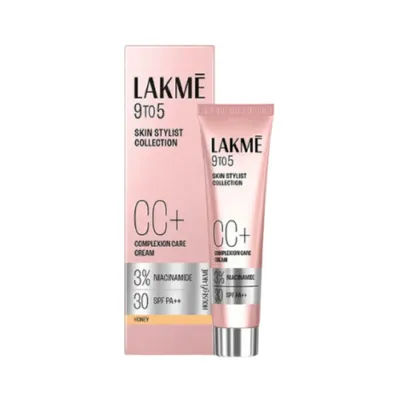 Lakme 9To5 স্কিন স্টাইলিস্ট CC ক্রিম 3% নিয়াসিনামাইড SPF 30 PA++ - 02 Honey