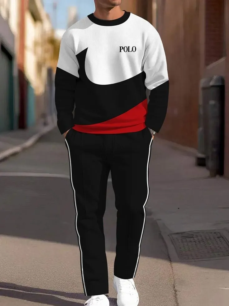 Men's 160 GSM Mesh Jersey Full Sleeve T-Shirt and Trouser Set