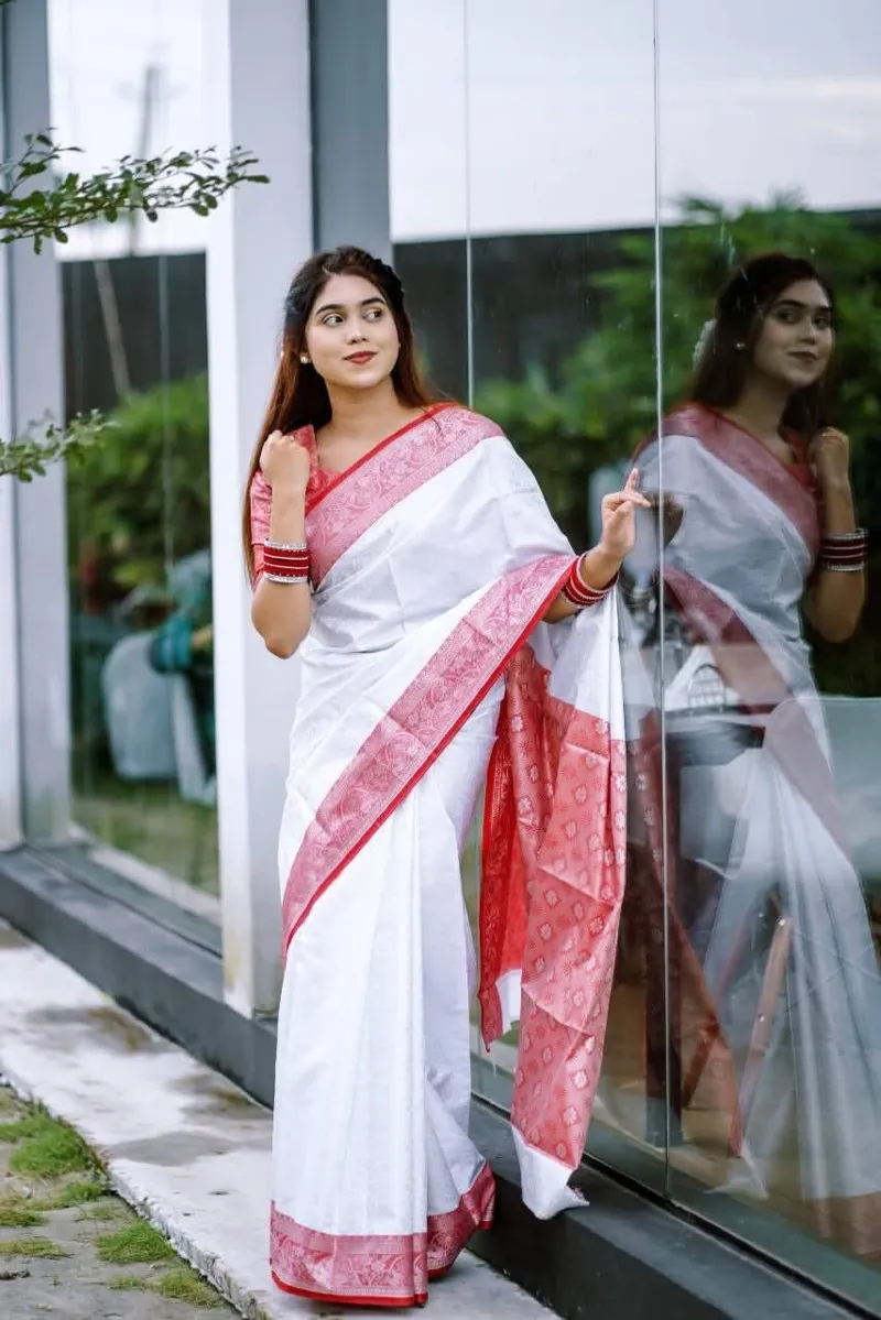 Kanjivaram Katan Silk Saree with Matching Blouse Piece