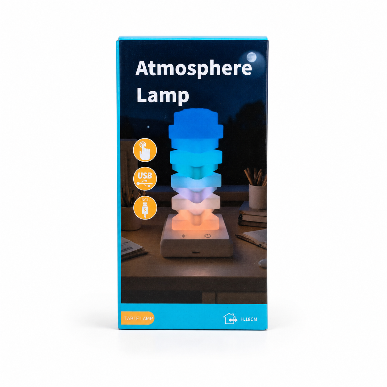 স্ট্যাকিং ব্লকস RGB কালার LED নাইট লাইট