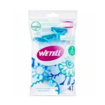 Wetell Simply শেভিং রেজার টু ব্লেড 4 পিস - নীল