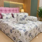 5 Piece Twill Cotton Comforter Set with King Size Bed Sheet