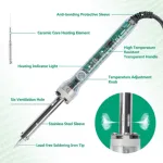 SL-908 ট্রান্সপারেন্ট সোল্ডারিং আয়রন 220V 60W, অ্যাডজাস্টেবল টেম্পারেচার