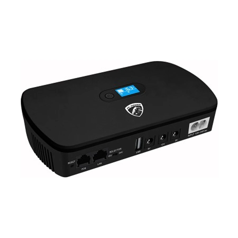 PC Power 13200mAh Mini DC UPS with Display and PoE Output