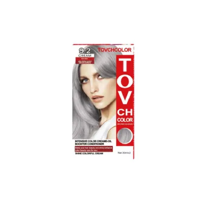 Tovch হেয়ার কালার 30ml*2 - 9.2 অ্যাশ গ্রে