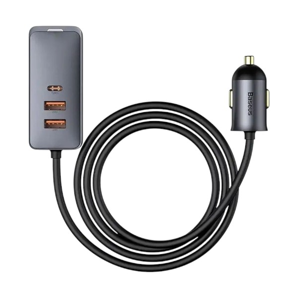 বেসাস শেয়ার টুগেদার CCBT-A0G ডুয়াল ইউএসবি ও ডুয়াল ইউএসবি-সি ৬০ওয়াট কার ফাস্ট চার্জার