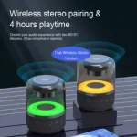 Z5 RGB মিনি পোর্টেবল ওয়্যারলেস ব্লুটুথ স্পিকার – 5W, LED লাইট ইফেক্ট সহ