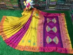 Women's Dhupian Silk Saree with Block Print and Embroidery Work