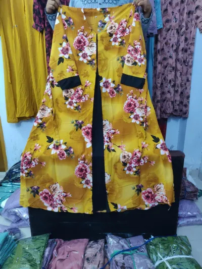 দুবাই চেরি ডিজিটাল প্রিন্ট বোরকা