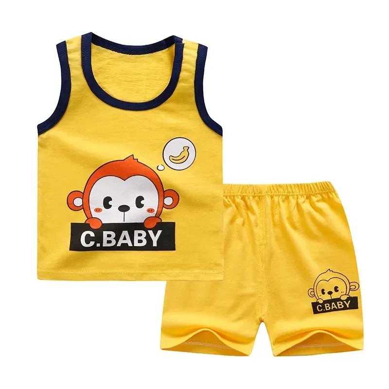 Baby Cotton T-Shirt and Pant Combo Set, 180/190 GSM