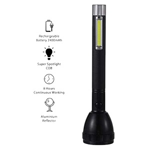 TORCH JOYKALY YG 2081 5W হাই কোয়ালিটি রিচার্জেবল ডাবল ফ্ল্যাশলাইট টর্চ উইথ টেবিল ল্যাম্প