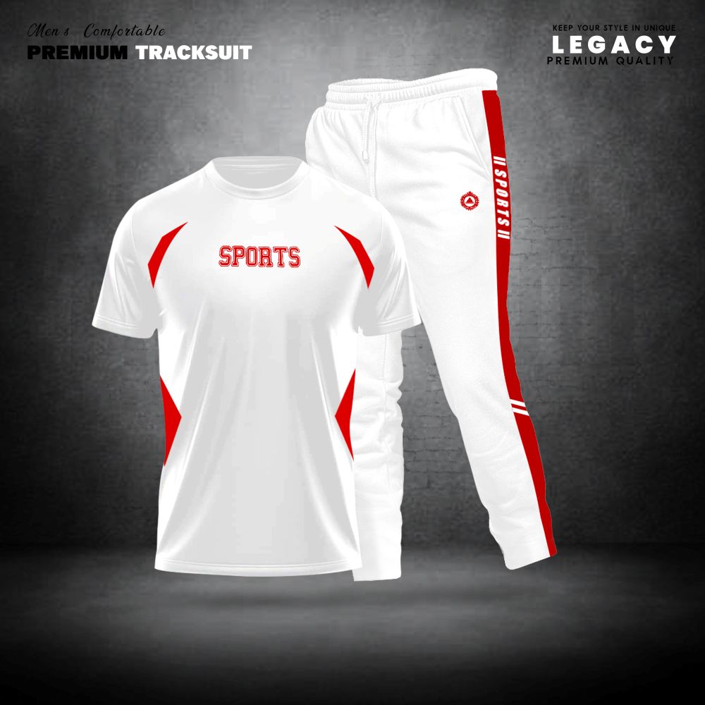 Men's PP Fabric T-Shirt and Trouser Summer Set, Sizes L to XXL